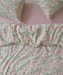 Soft Sage Honeysuckle Linen Blend Duvet Cover