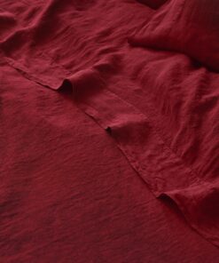Rhubarb Linen Blend Flat Sheet