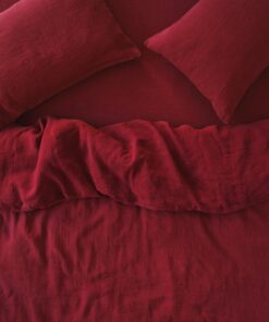 Rhubarb Linen Blend Duvet Cover