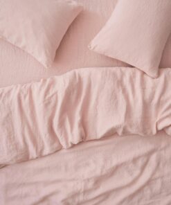 Rose Linen Blend Duvet Cover