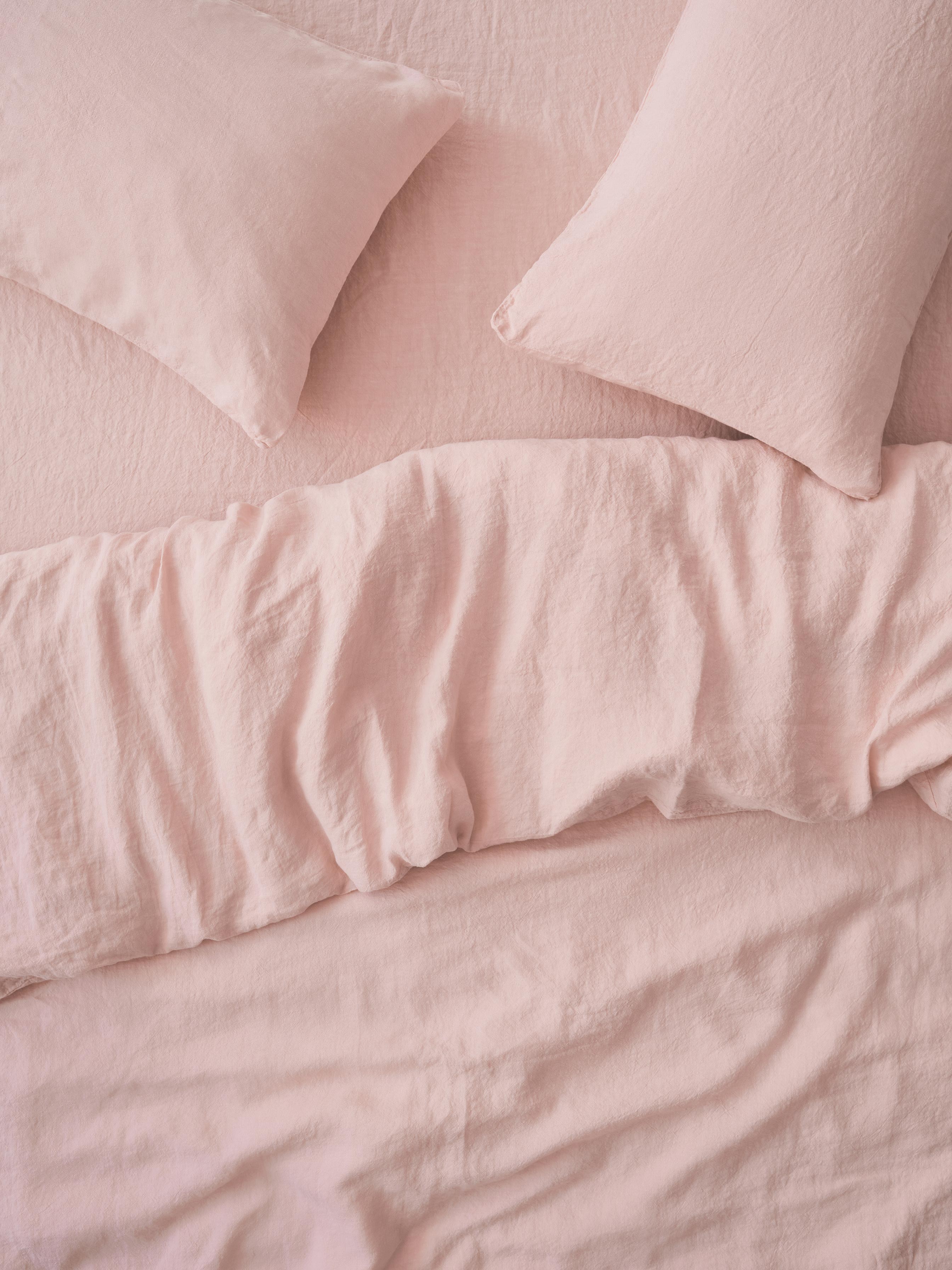 Rose Linen Blend Duvet Cover