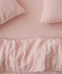 Rose Linen Blend Fitted Sheet