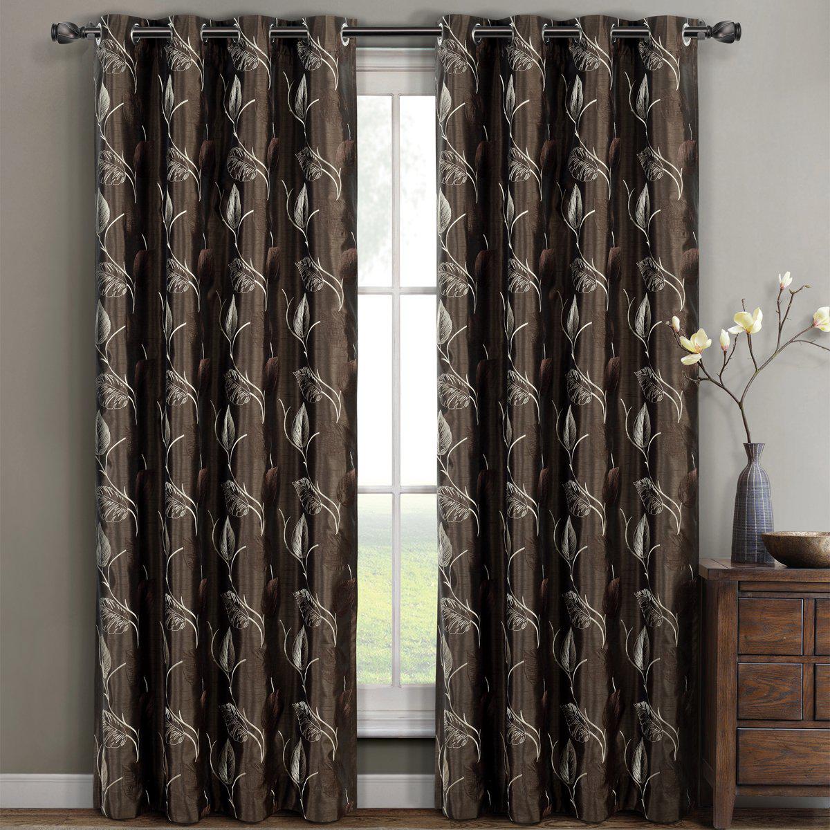 Olivia Embroidered Lined Curtain Panels (Set of 2) - Image 5