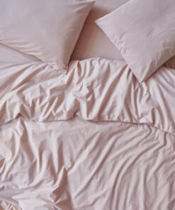 French Rose Washed Cotton Percale Duvet Cover