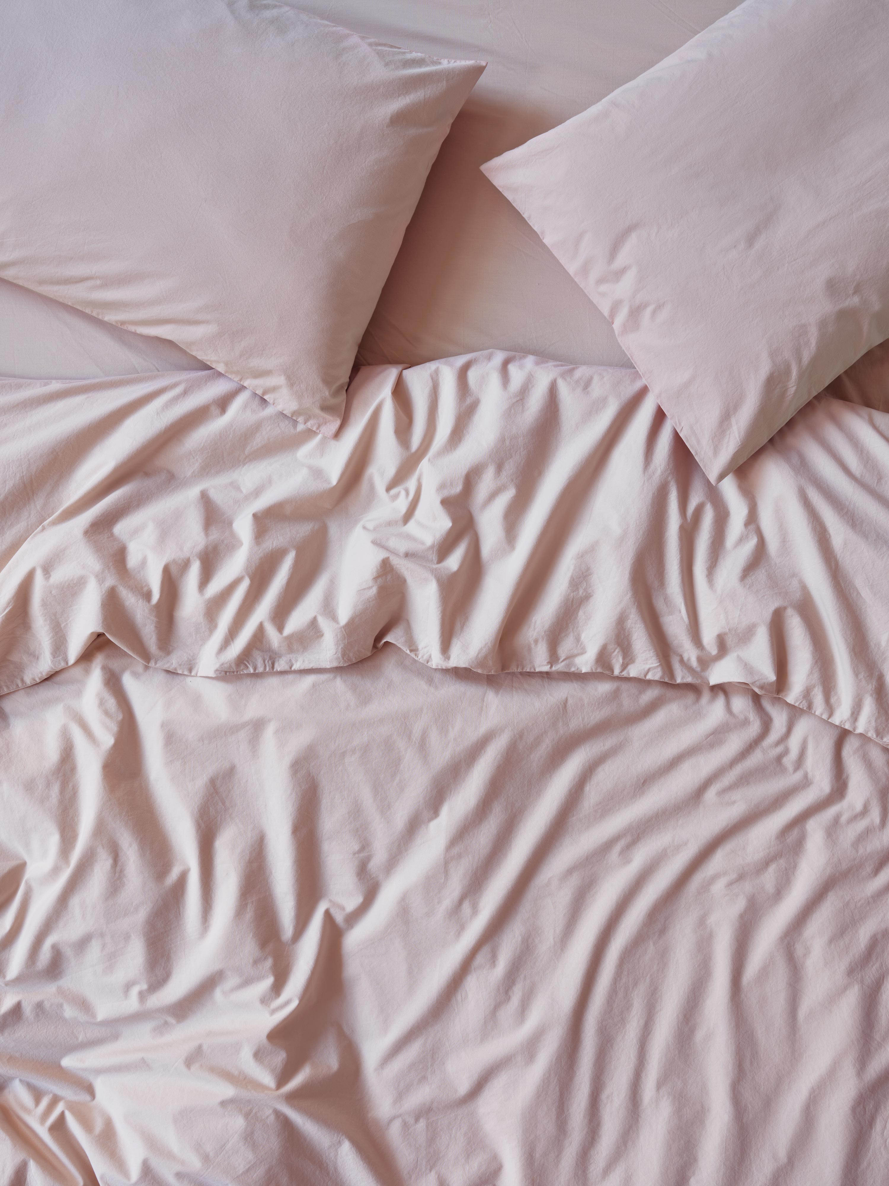 French Rose Washed Cotton Percale Duvet Cover