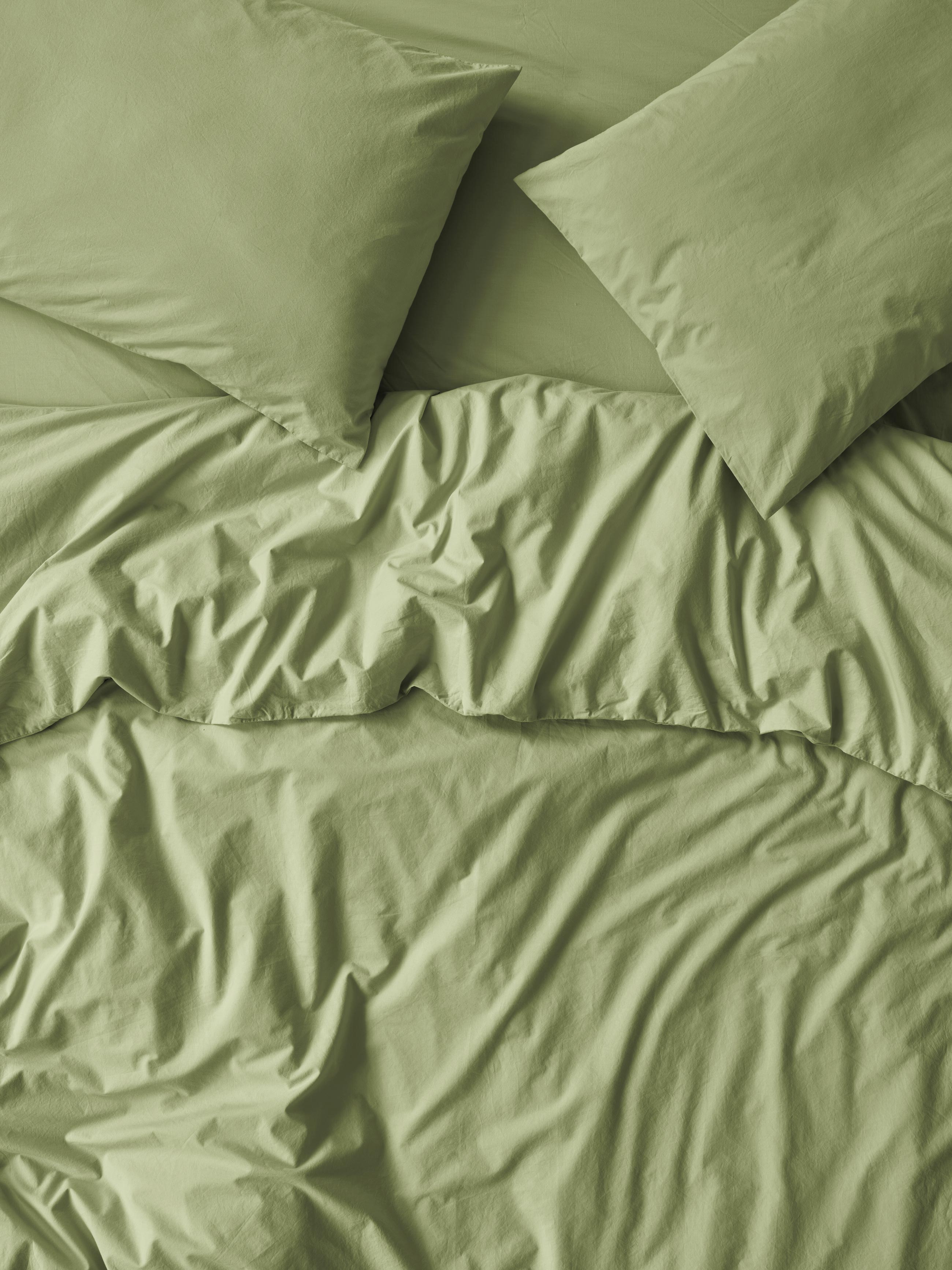Pear Washed Cotton Percale Duvet Cover