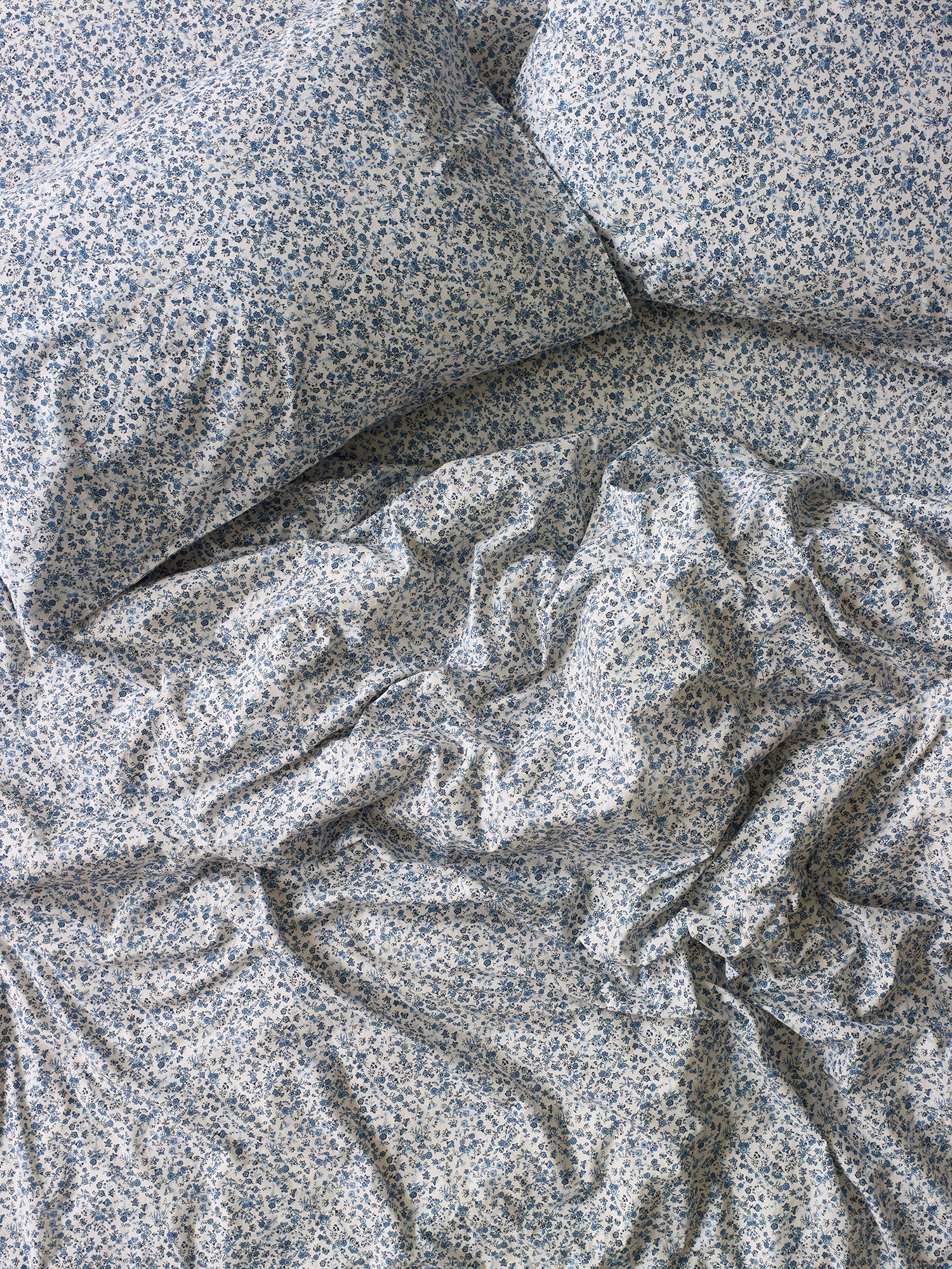 Blue Mini Meadow Cotton Duvet Cover