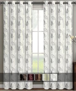 Olivia Embroidered Lined Curtain Panels (Set of 2)