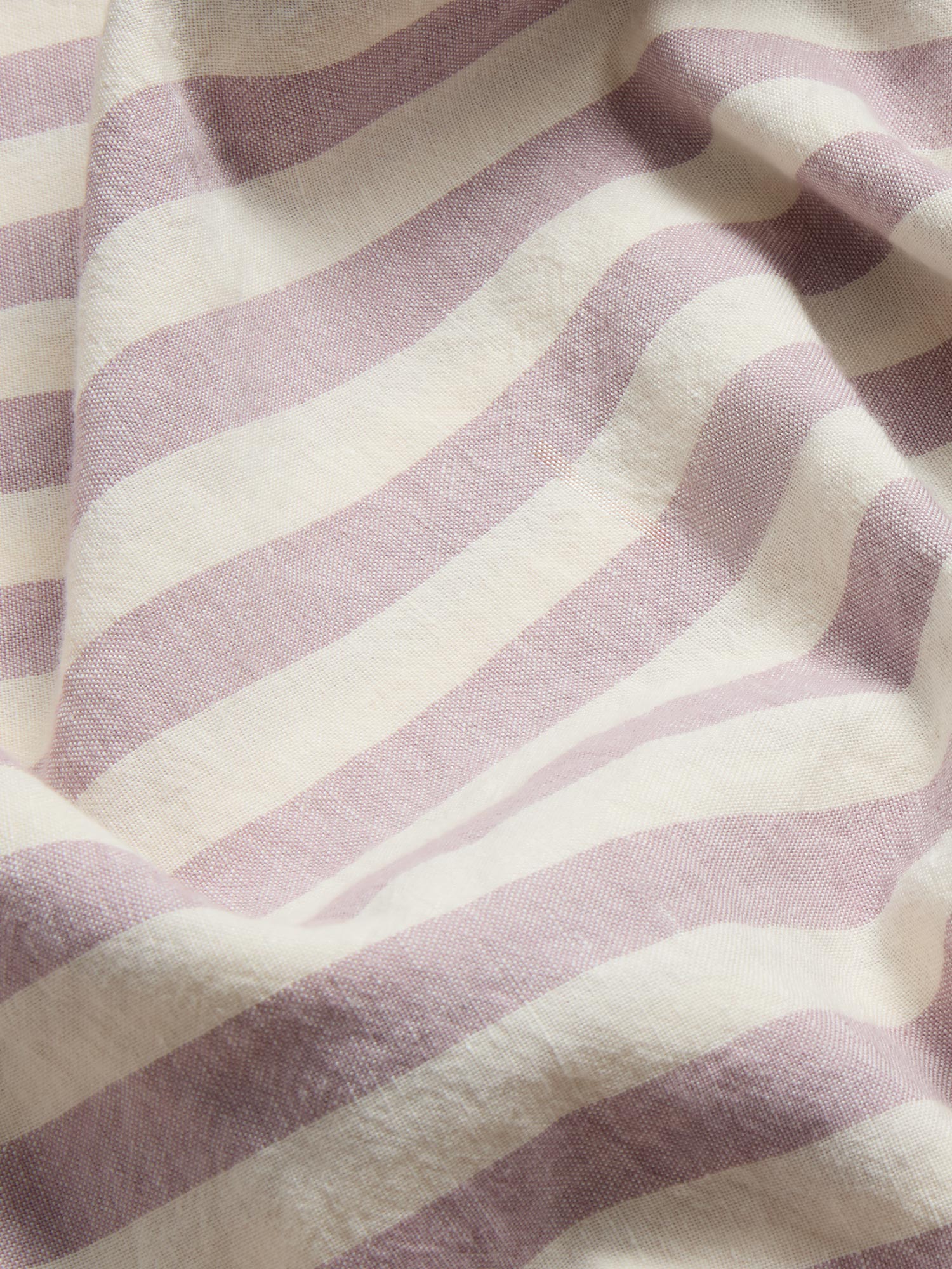 Elderberry Pembroke Stripe Linen Blend Fitted Sheet - Image 2