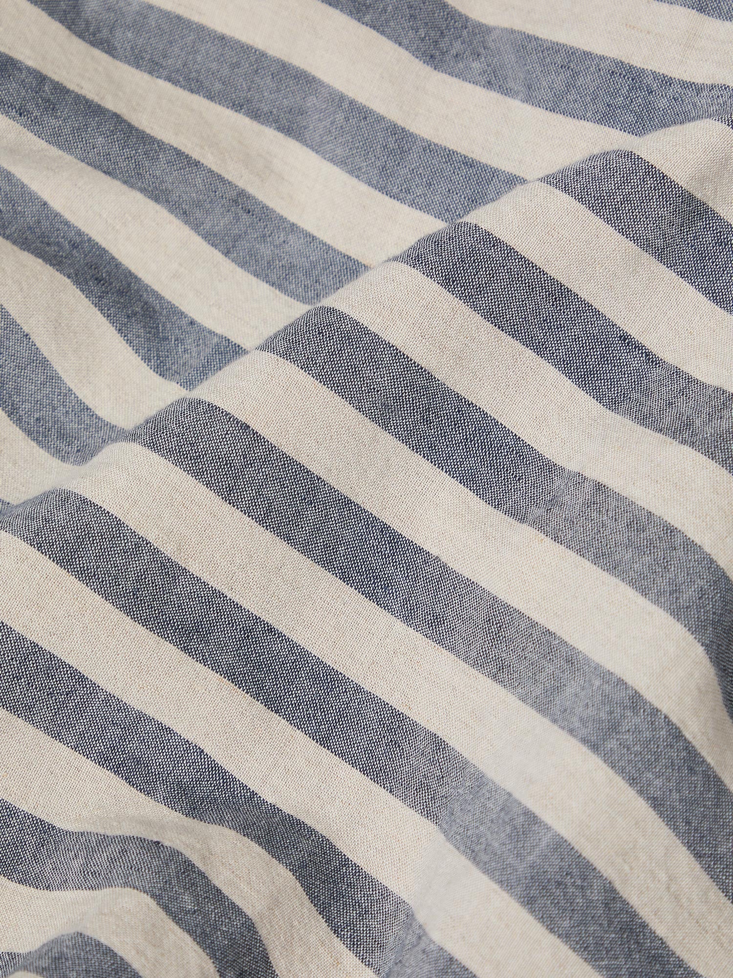 Atlantic Pembroke Stripe Linen Blend Flat Sheet - Image 2