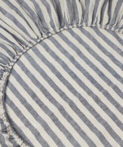 Atlantic Pembroke Stripe Linen Blend Fitted Sheet