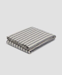 Atlantic Pembroke Stripe Linen Blend Flat Sheet