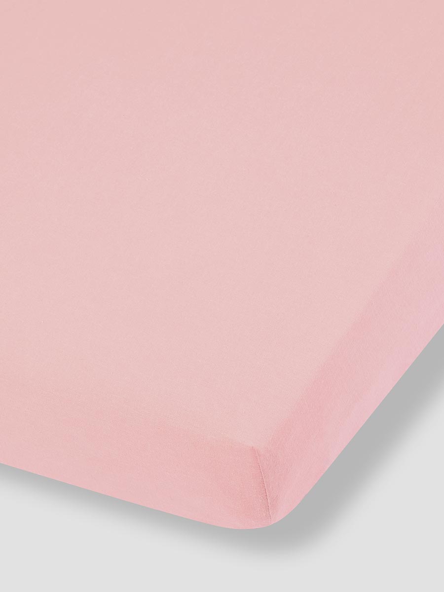 Pink Bloom Kids Linen Blend Fitted Sheet