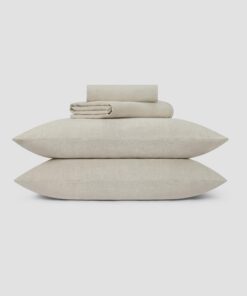 Oatmeal Linen Blend Sheet Set