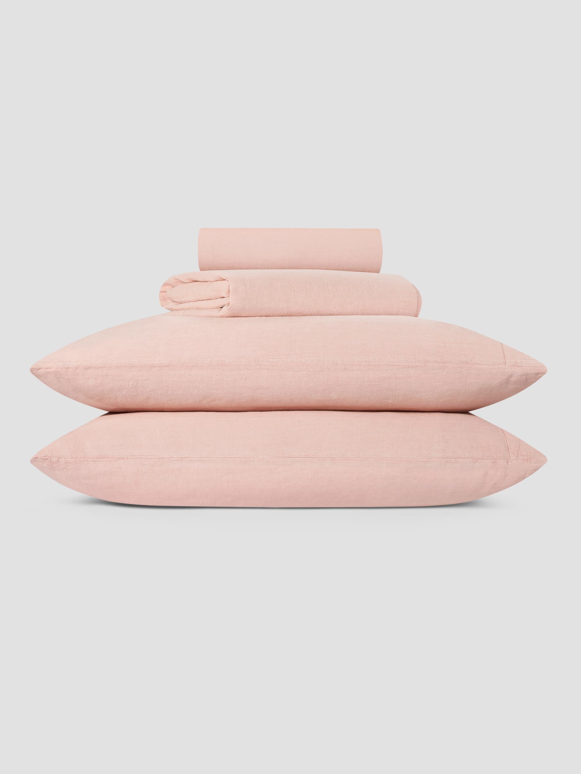 Rose Linen Blend Sheet Set