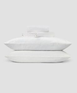 White Linen Blend Sheet Set