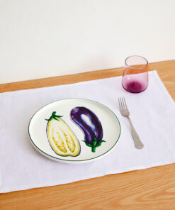Bed Threads 'Eggplant' Ceramic Dinner Plate