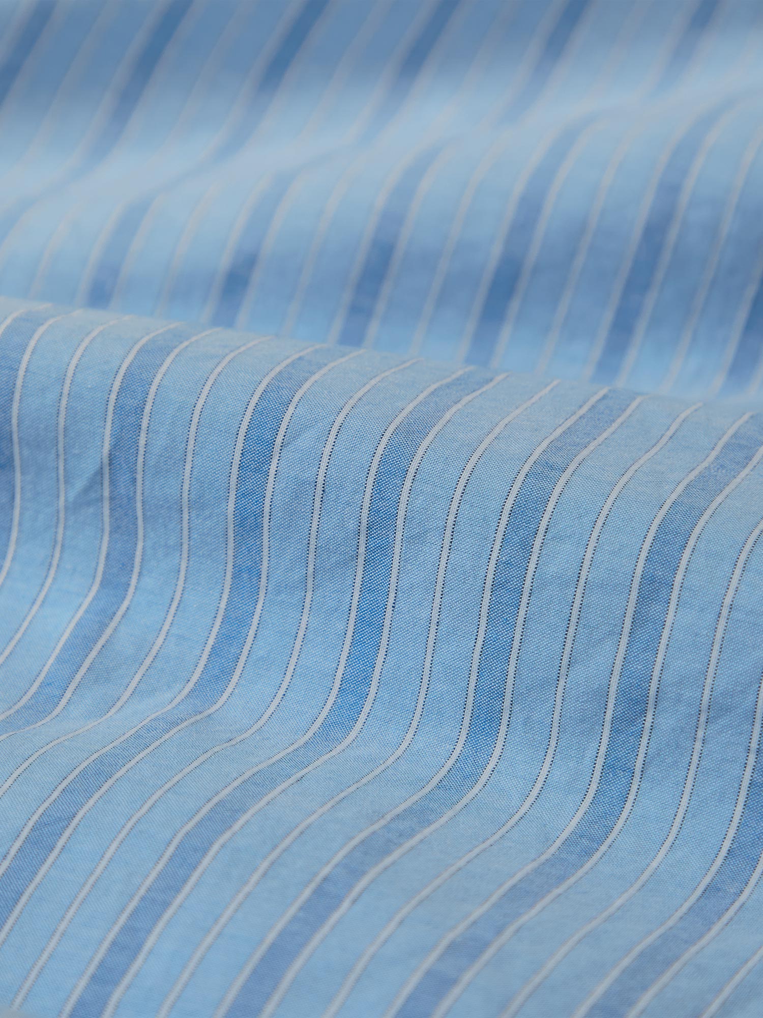 Pale Blue Favorite Shirt Stripe Cotton Pillowcases (Pair) - Image 3