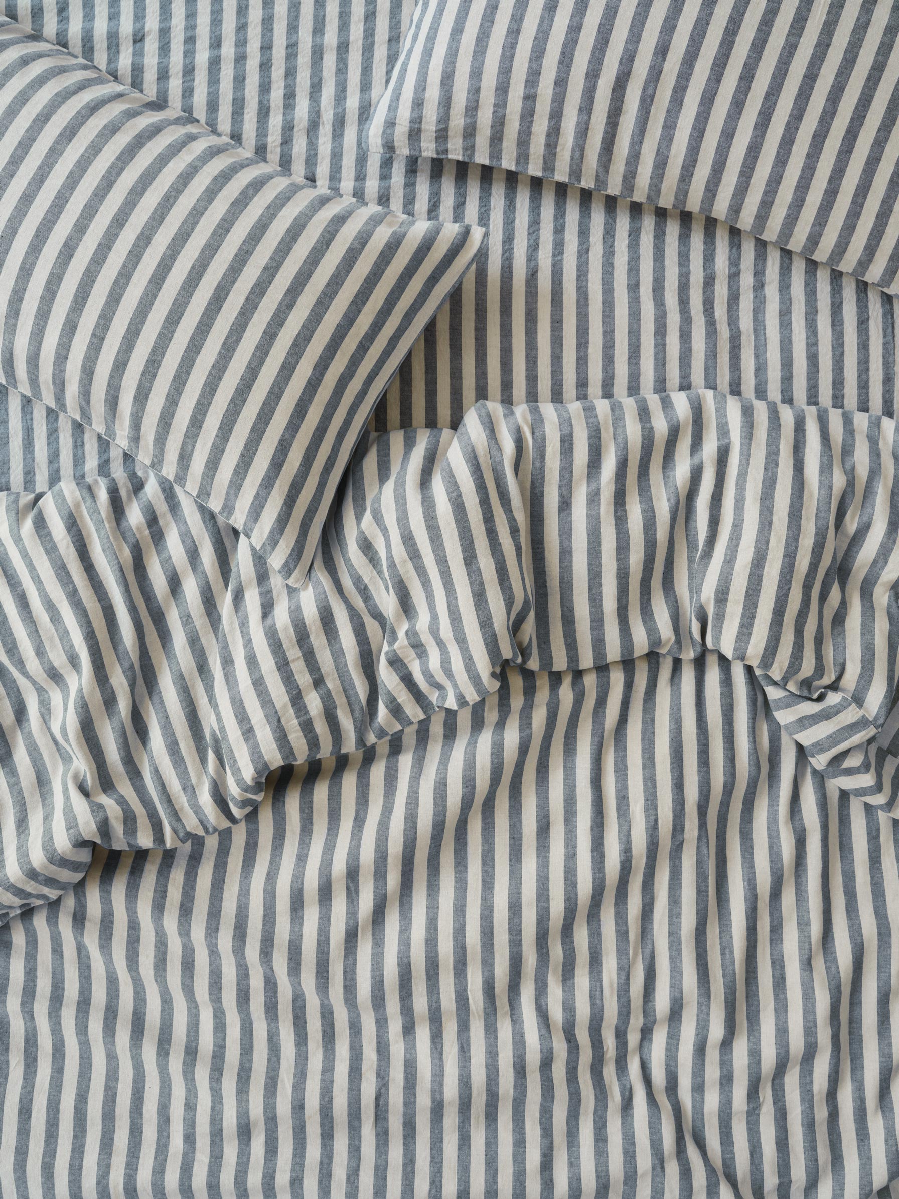 Atlantic Pembroke Stripe Linen Blend Duvet Cover