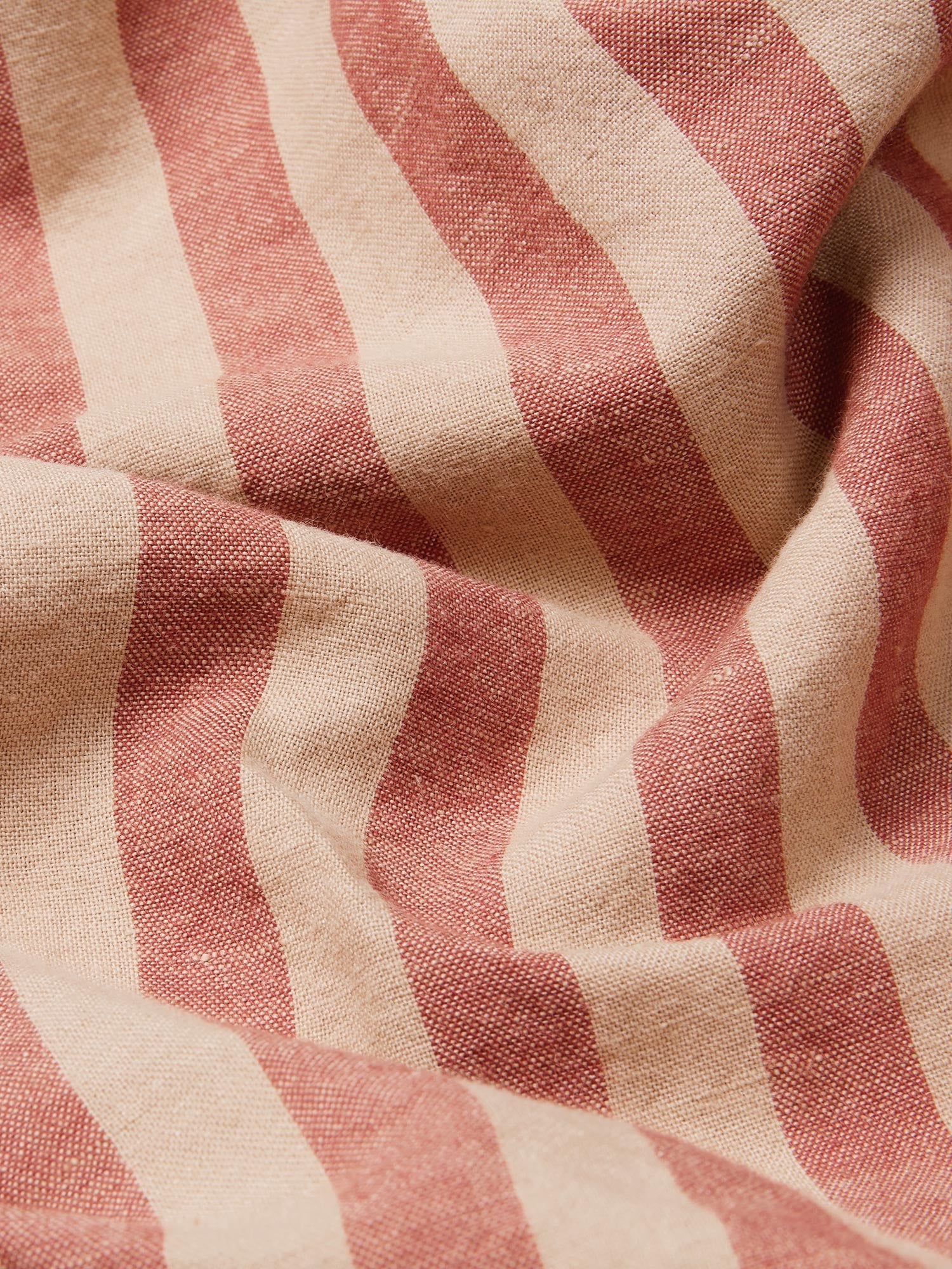 Sandstone Red Pembroke Stripe Linen Blend Pillowcase (Pair) - Image 3