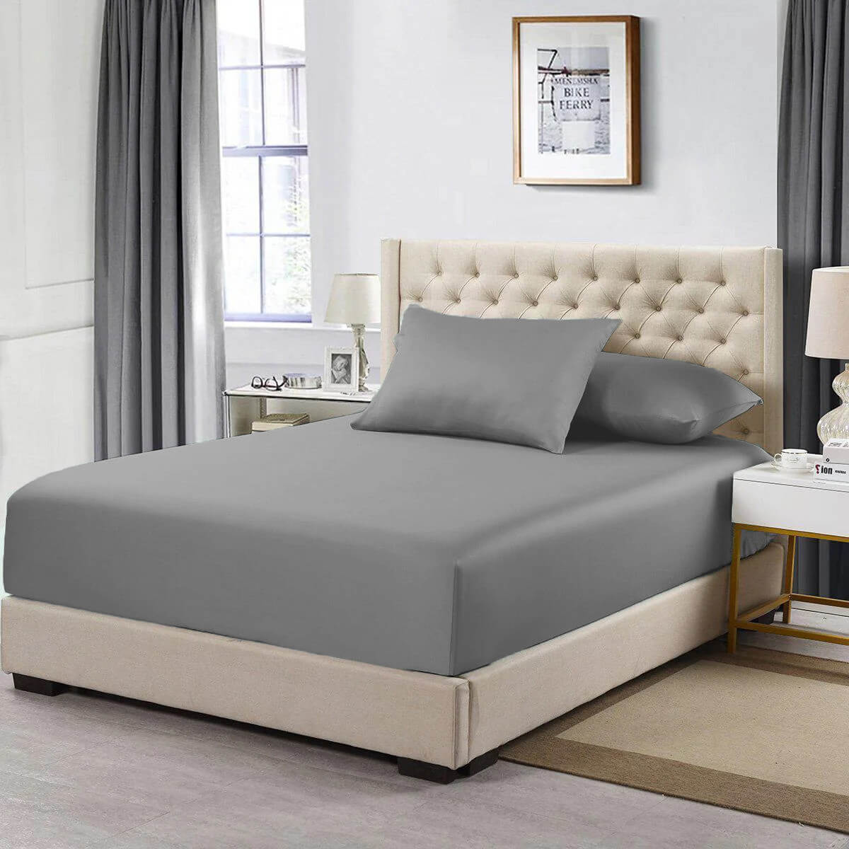 Percale Extra Deep Fitted (22 Inches) Fitted Sheet Only - Image 12