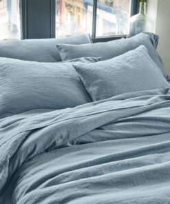 Dusk Blue Linen Blend Pillowcase (Pair)