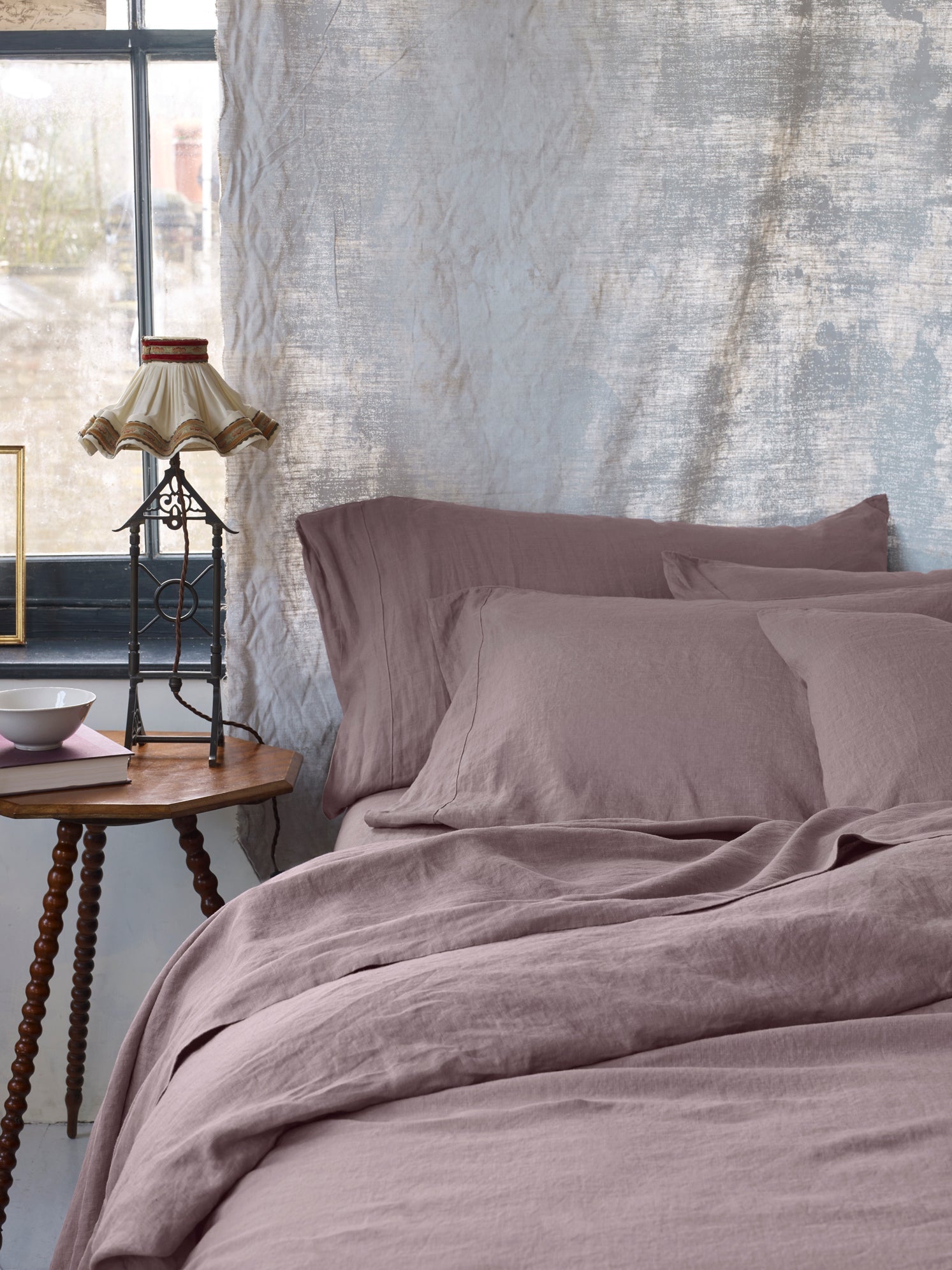 Elderberry 100% Linen Duvet Cover - Image 2