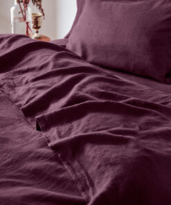 Berry Linen Blend Flat Sheet