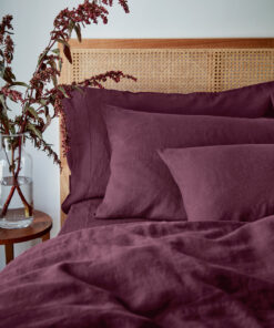 Berry Linen Blend Pillowcase (Pair)