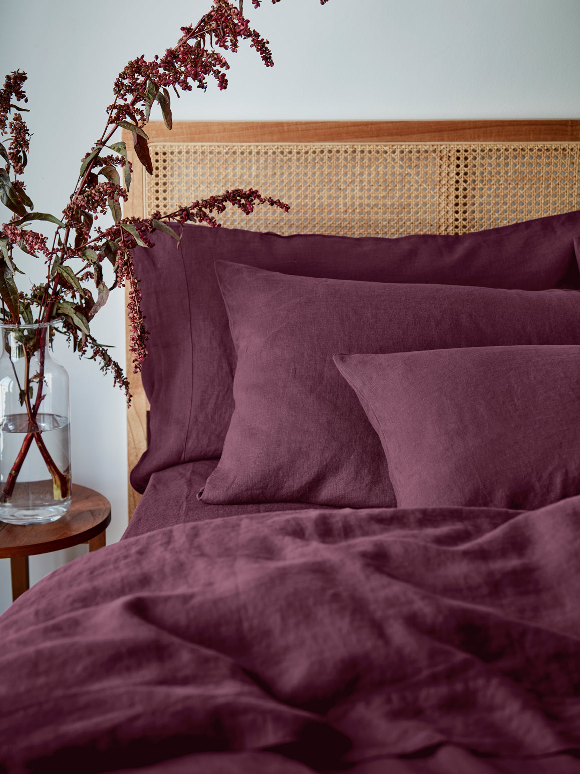 Berry 100% Linen Pillowcases (Pair)