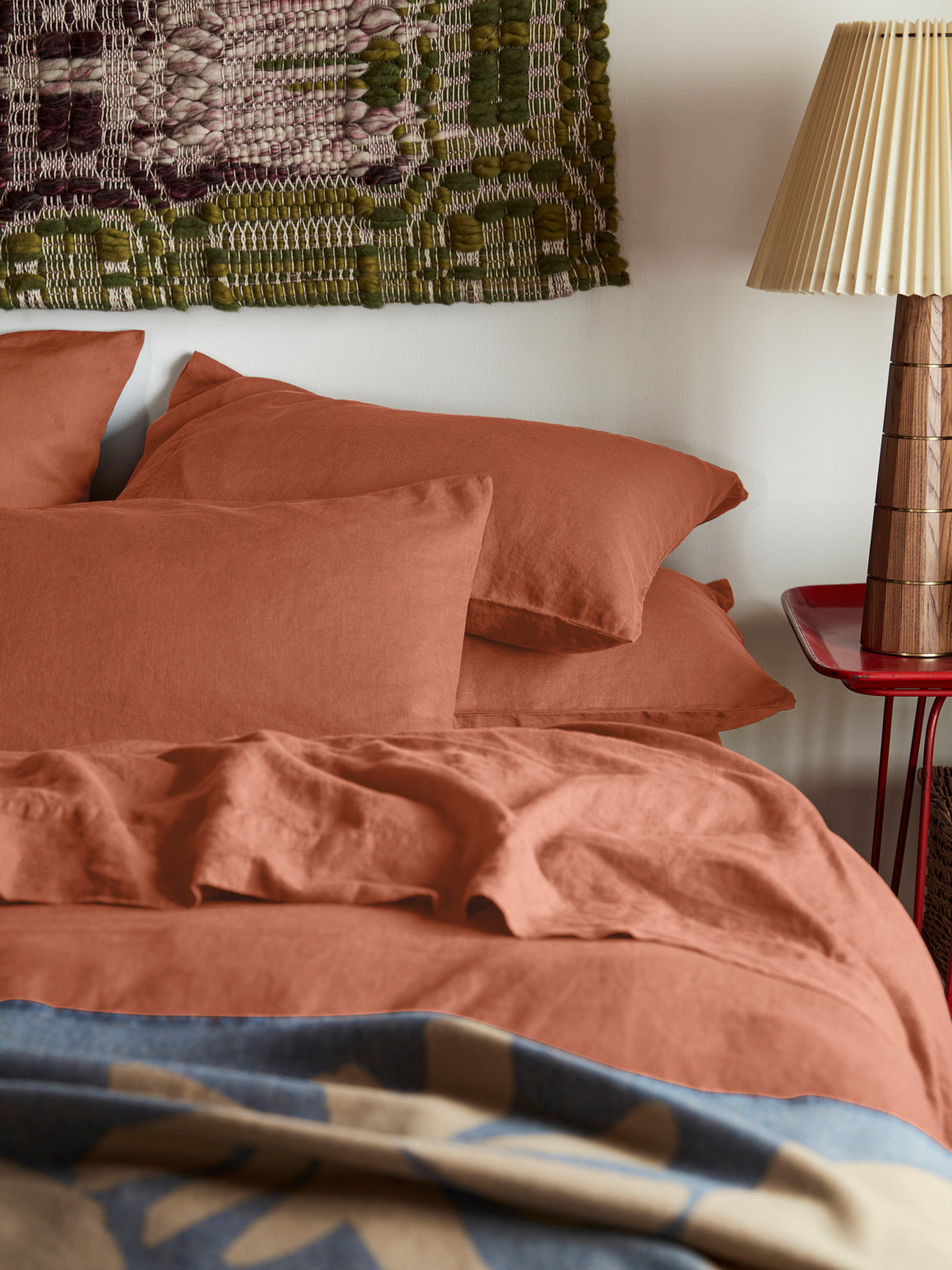 Burnt Orange 100% Linen Pillowcases (Pair)
