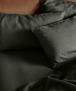 Fern Green Linen Blend Fitted Sheet