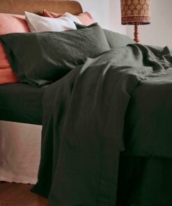 Fern Green 100% Linen Flat Sheet