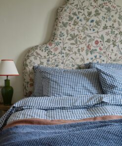 Indigo Small Gingham Cotton Pillowcases (Pair)