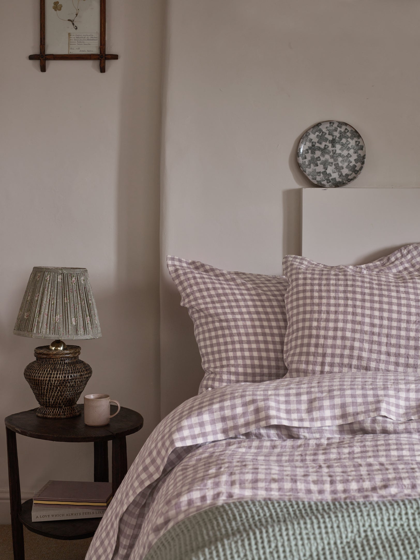 Elderberry Gingham 100% Linen Duvet Cover - Image 2