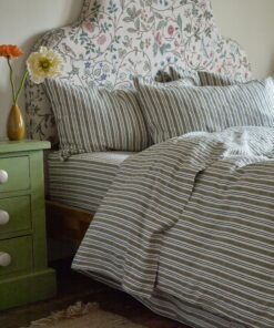 Thyme Somerley Stripe Linen Blend Duvet Cover