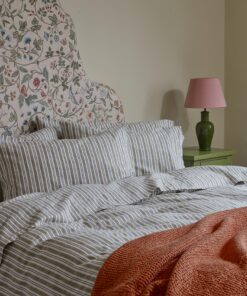 Thyme Somerley Stripe Linen Blend Flat Sheet