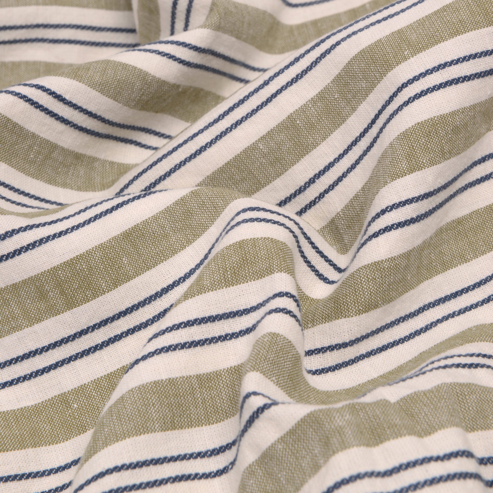 Thyme Somerley Stripe Linen Blend Flat Sheet - Image 3