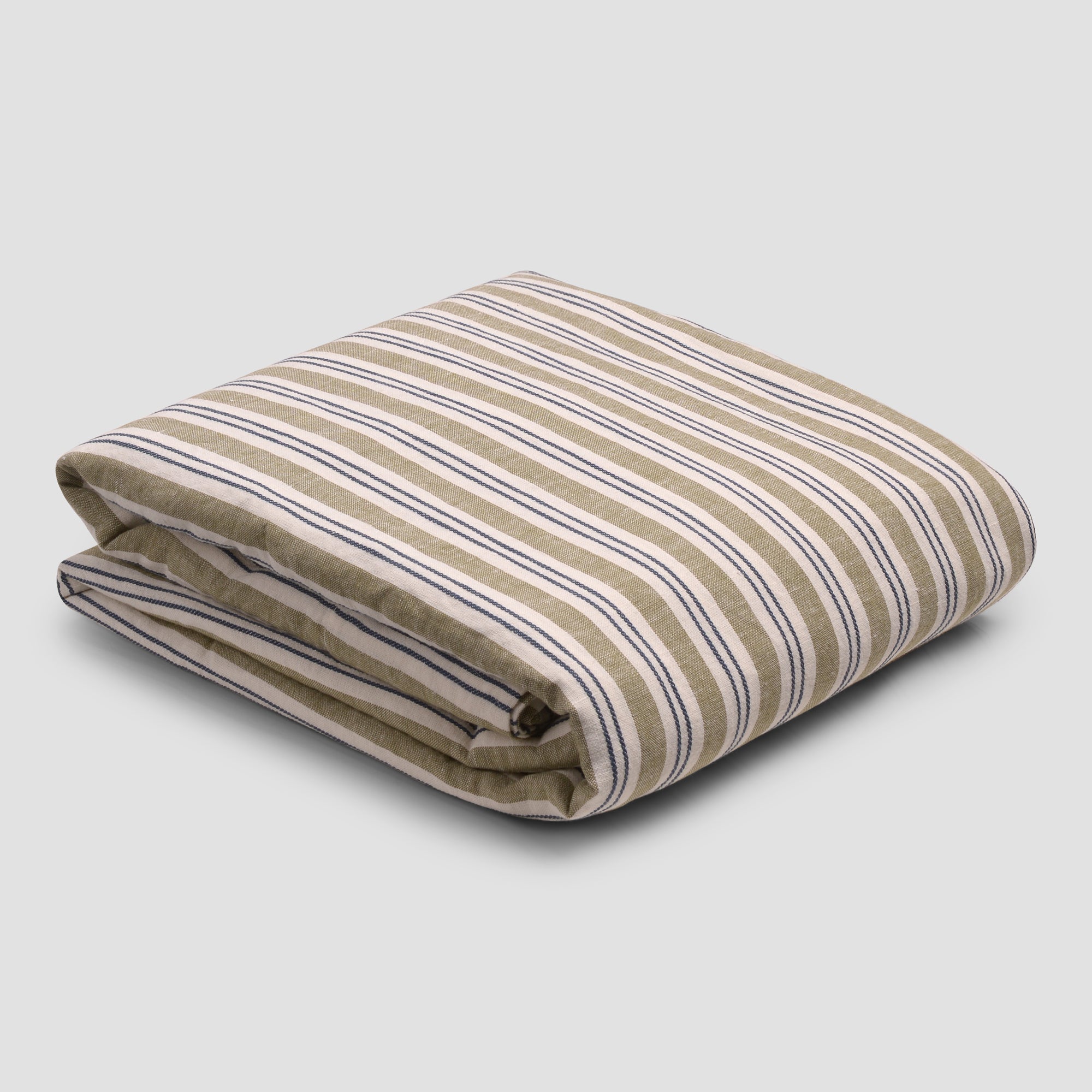 Thyme Somerley Stripe Linen Blend Flat Sheet - Image 2