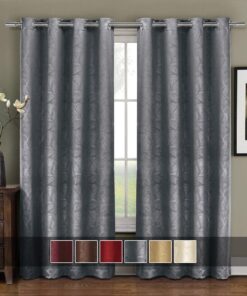Prairie Contemporary Leafy Design Blackout Grommet Curtain Panel (Single)