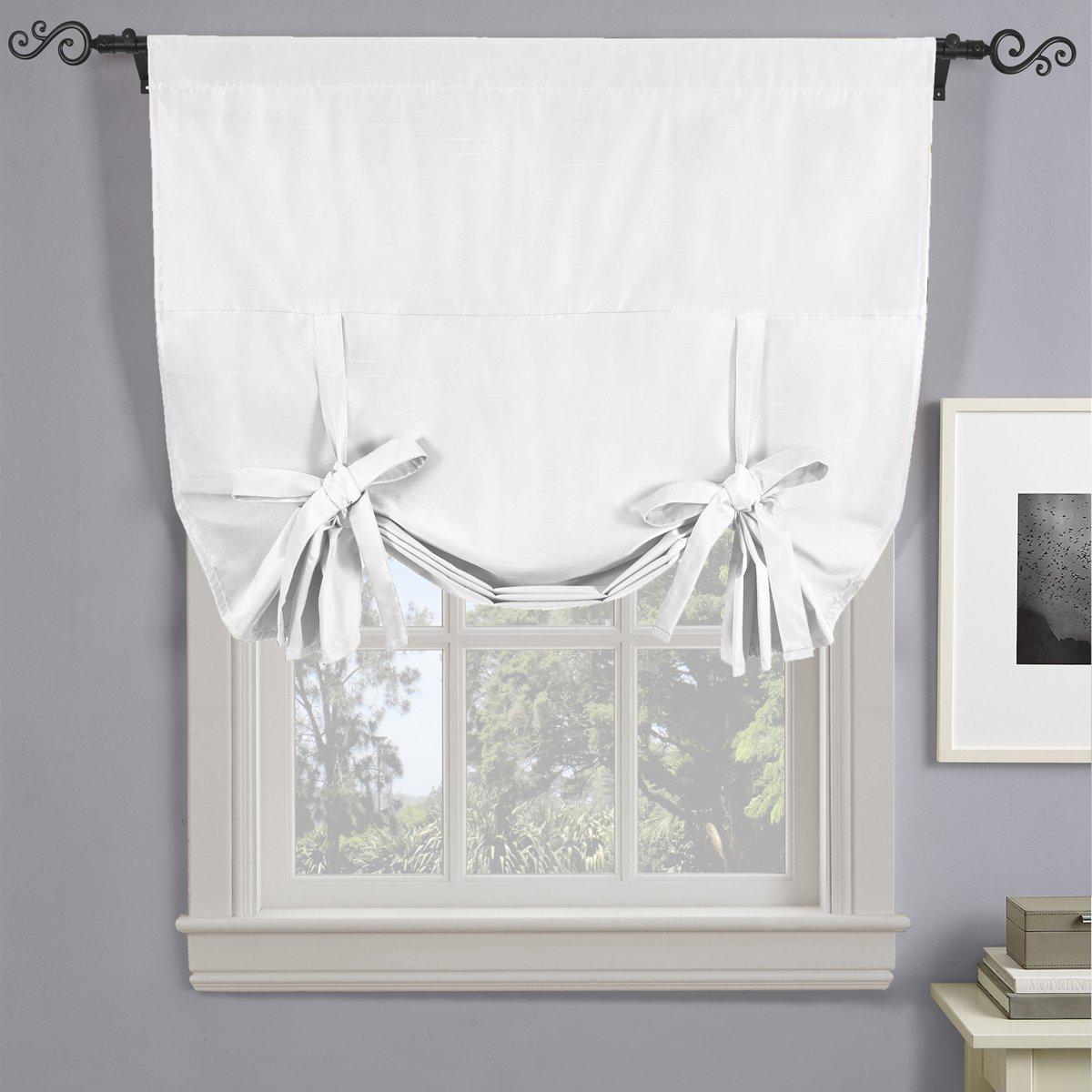 Rod Pocket Tie Up Shade for Small Window (42 W X 63 L) Soho Blackout Curtain - Image 23