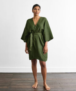 Cabana Short Robe in Olive