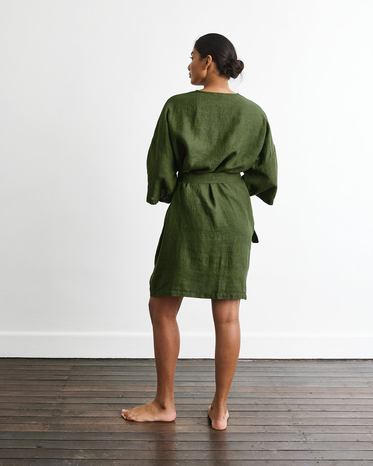 Cabana Short Robe in Olive - Image 3