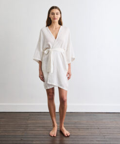 Cabana Short Robe in White