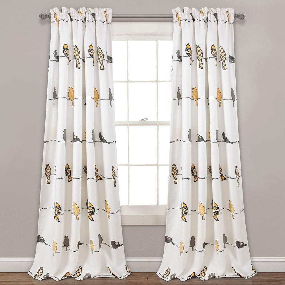 Rowley Birds Room Darkening Curtain Panel Pair 52 W X 84 L - Image 2