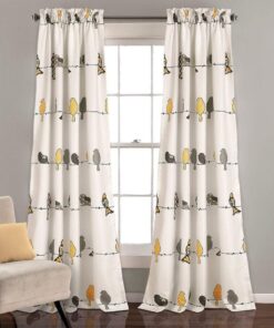 Rowley Birds Room Darkening Curtain Panel Pair 52 W X 84 L