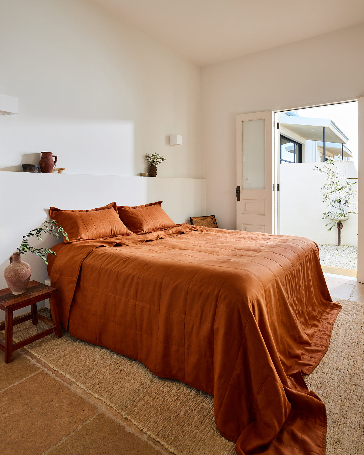 Rust Quilted Pillowcases (Set of Two) - Image 4