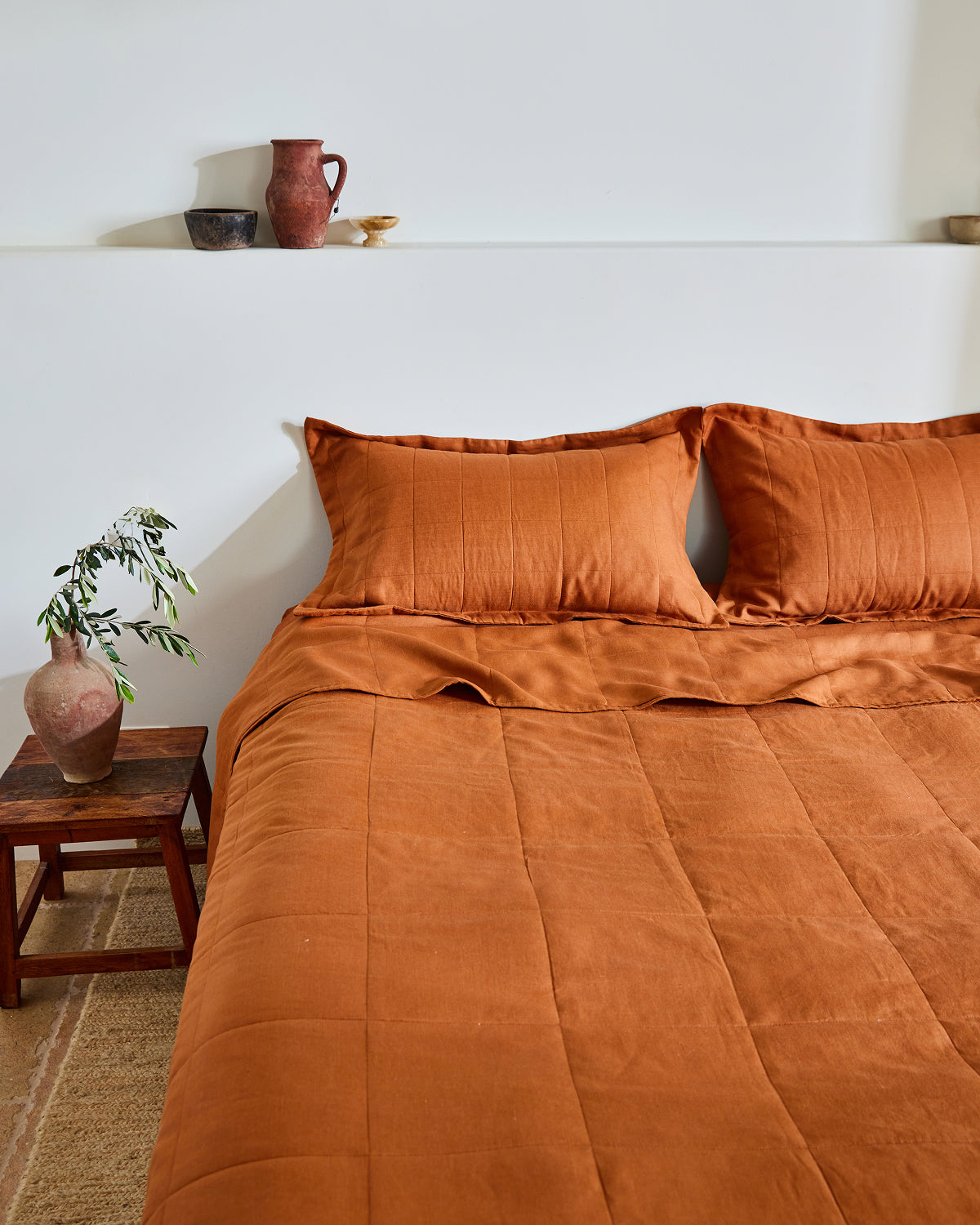 Rust Quilted Pillowcases (Set of Two) - Image 5