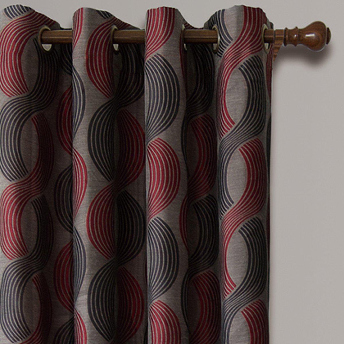 Savanna Inspired Jacquard Curtains Grommet Panels (Set of 2) - Image 6