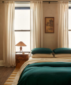 Forest & Crème 100% French Flax Linen Bedding Bundle